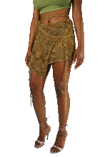 Load image into Gallery viewer, Fae Wrap Mini Skirt - Woodland